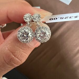 Certified MOISSANITE dangle earrings
